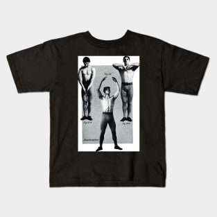 "Restoration": Early 1900s Physical Culture Positions Kids T-Shirt